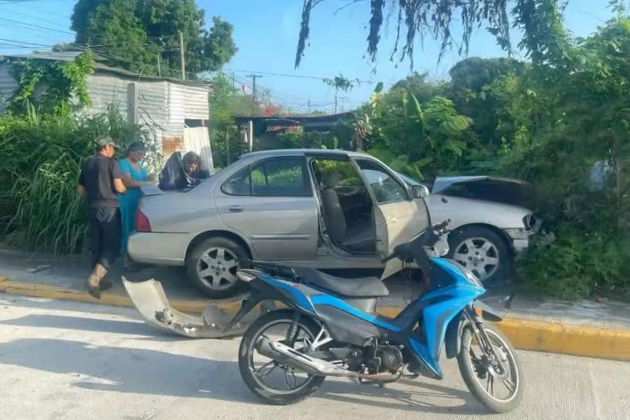Un herido, 3 vehículos y una moto siniestrada, saldo de 2 accidentes en Frontera