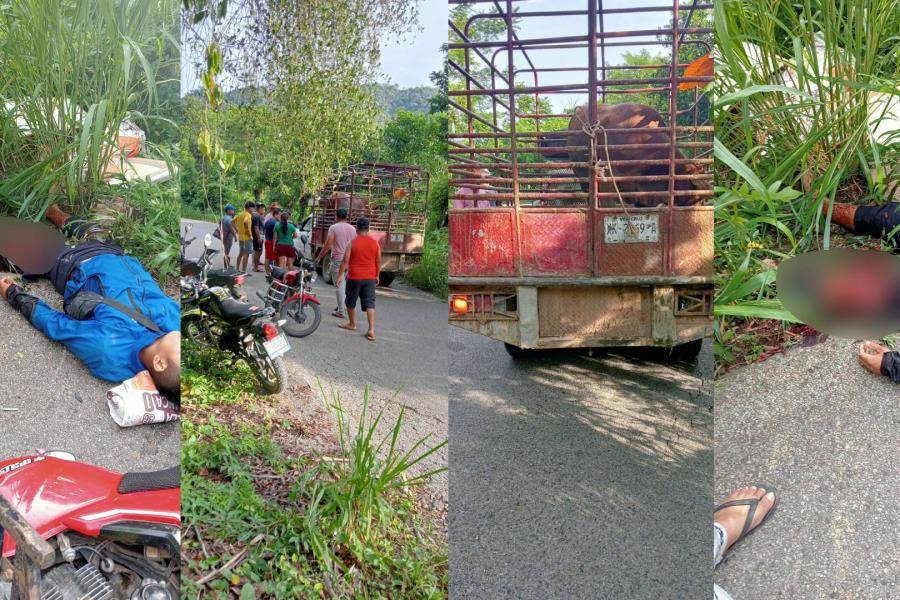 Camioneta destroza pierna a repartidor de tortilla en Tacotalpa