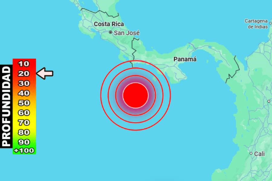 Sismo de magnitud 5.9 sacude las costas del Pacífico frente a Panamá