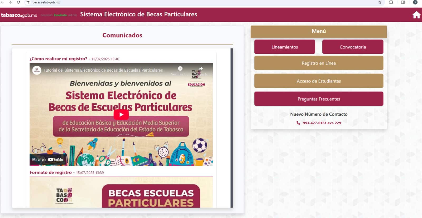 Setab restablece registro en línea para becas particulares, pero no aclara si ajustará calendario tras caída del sistema