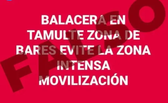 Desmiente gobierno supuesta balacera en zona de bares de Tamulté de las Barrancas