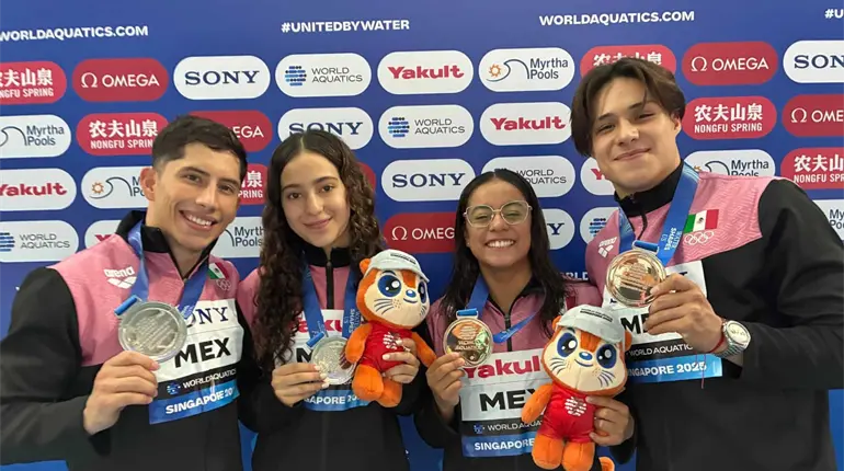 México gana primeras medallas en Mundial de Deportes Acuáticos