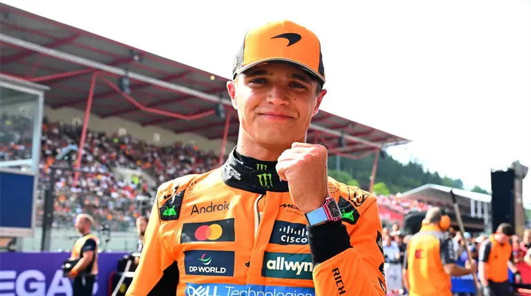 Lando Norris gana la pole position del Gran Premio de Bélgica