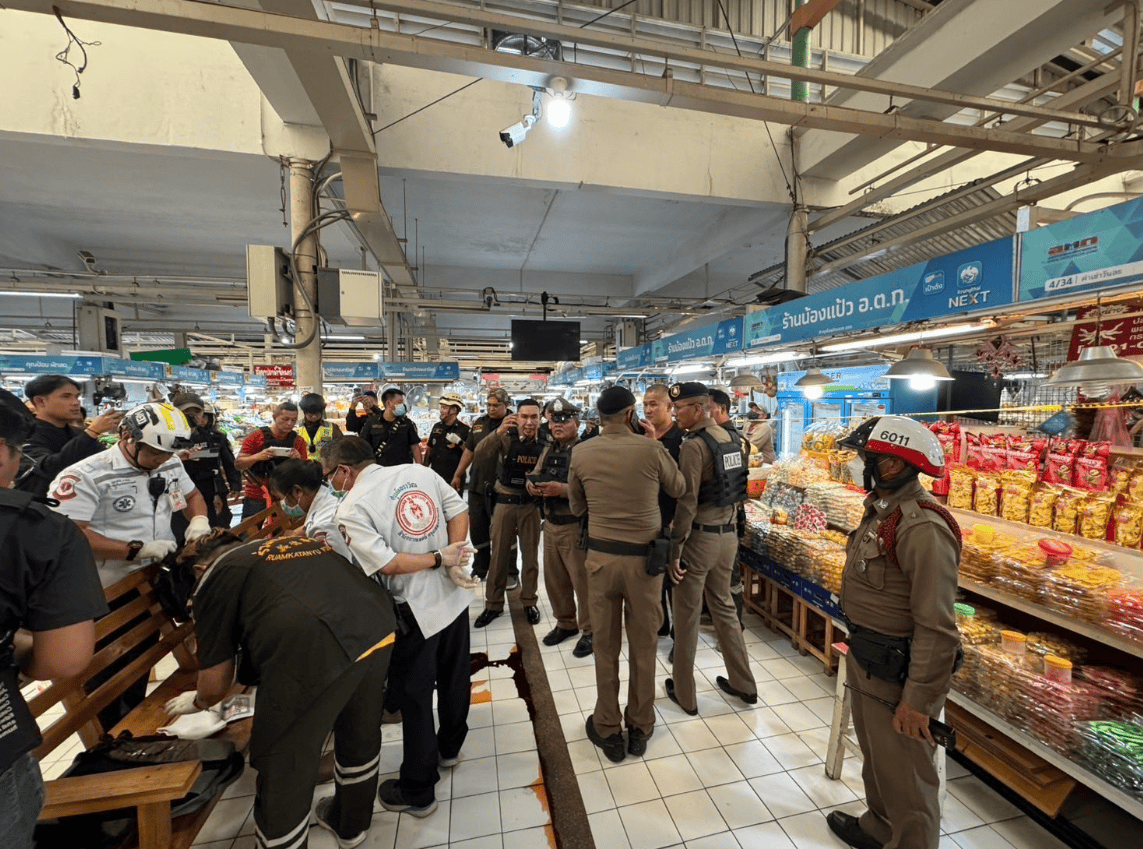 Tiroteo masivo en mercado de Bangkok deja 6 muertos