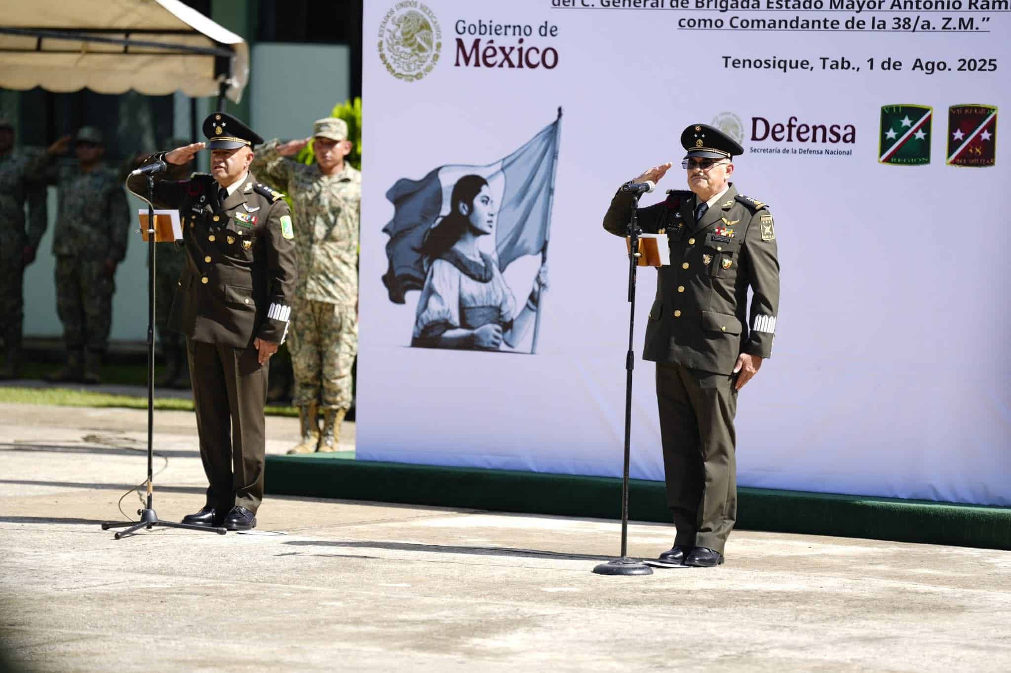 Asume nuevo comandante de la 38 Zona Militar en Tenosique