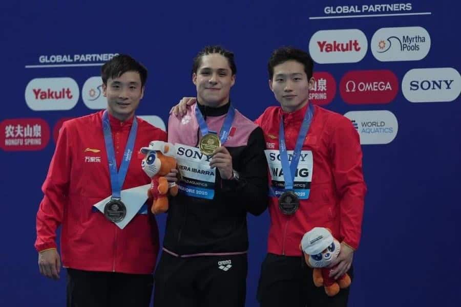 Osmar Olvera se cuelga oro en trampolín de 3 metros del Campeonato Mundial de Deportes Acuáticos