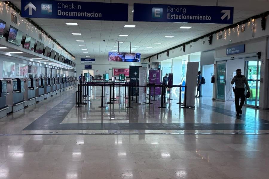 Disminución de 7.9% en el tráfico de pasajeros en julio, reporta el aeropuerto de Villahermosa