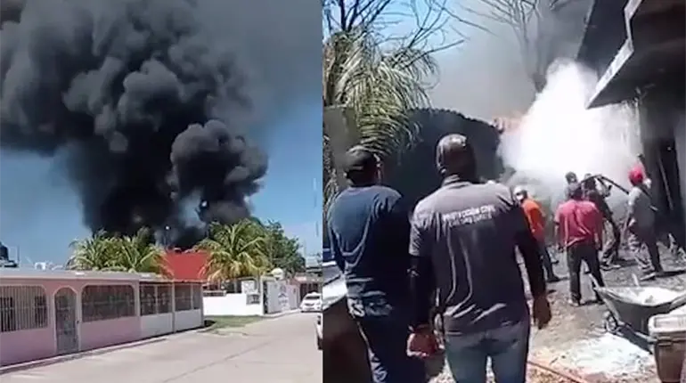 Fallece empresario en Zapata tras incendio en su vivienda