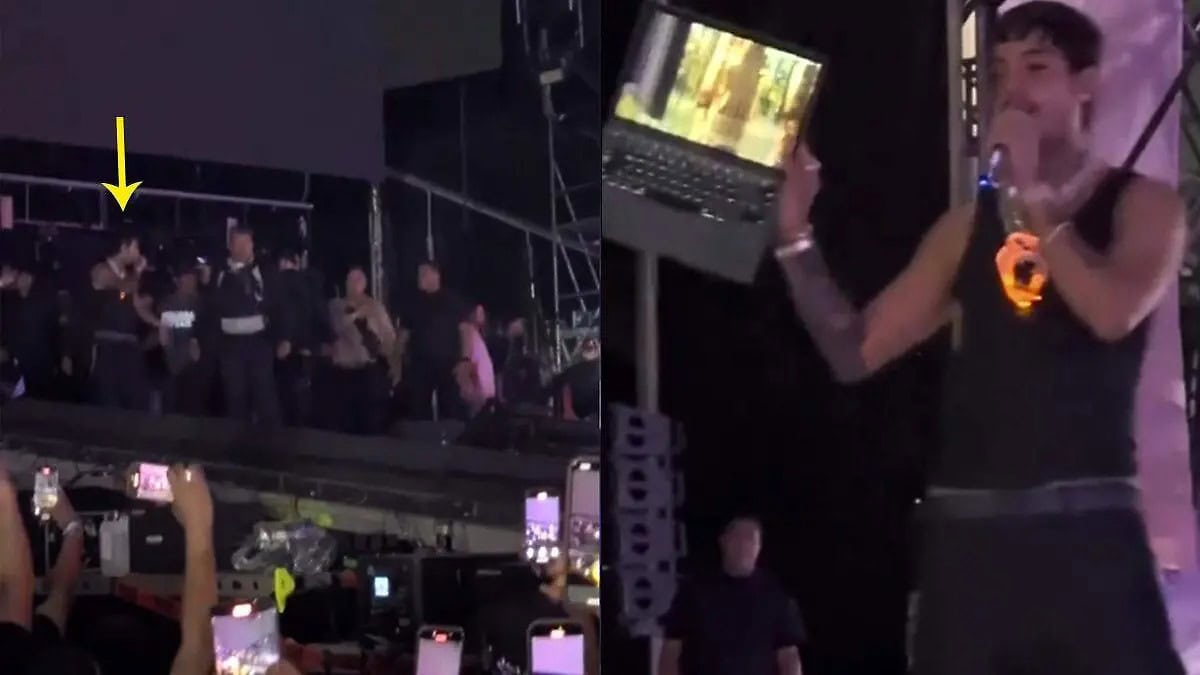 ¡Natanael Cano se agarra a golpes con DJ durante concierto!