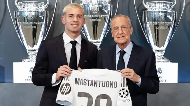 Franco Mastantuono presentado oficialmente con el Real Madrid y elogia a Messi