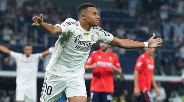 Con penal de Mbappé, Real Madrid gana por la mínima al Osasuna