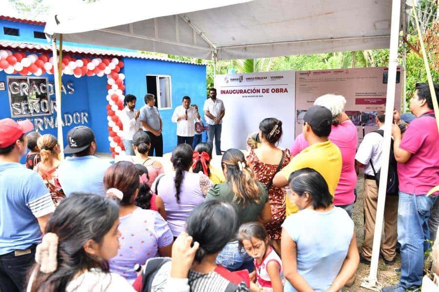 Entregan 71 viviendas rurales a familias de Villa Tamulté de las Sabanas, Paraíso y Cunduacán