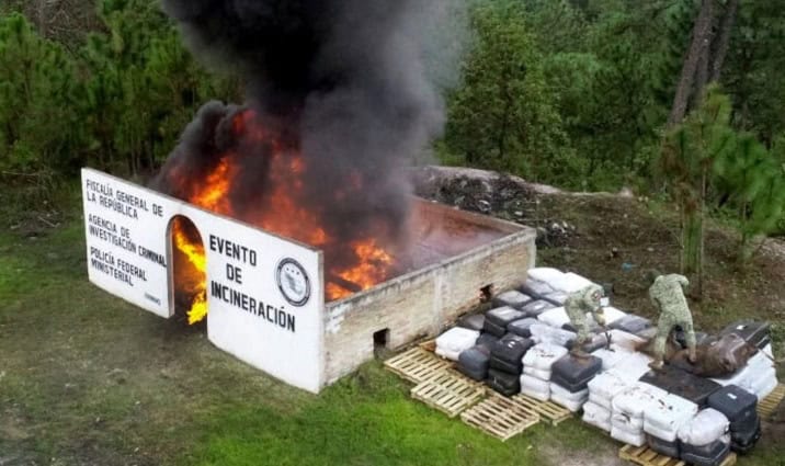 Destruyen más de una tonelada de narcóticos en Guerrero