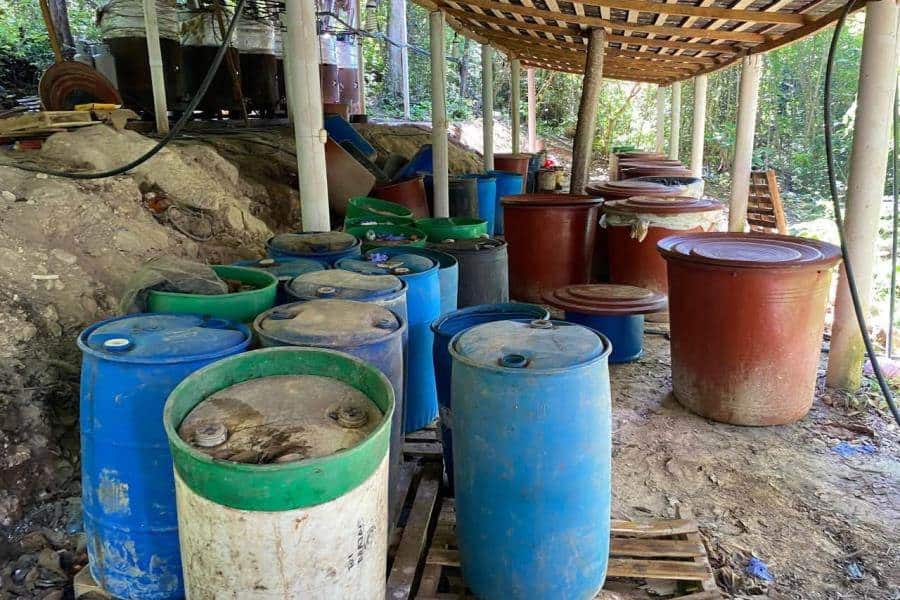 Aseguran laboratorio clandestino de drogas en Palenque, Chiapas