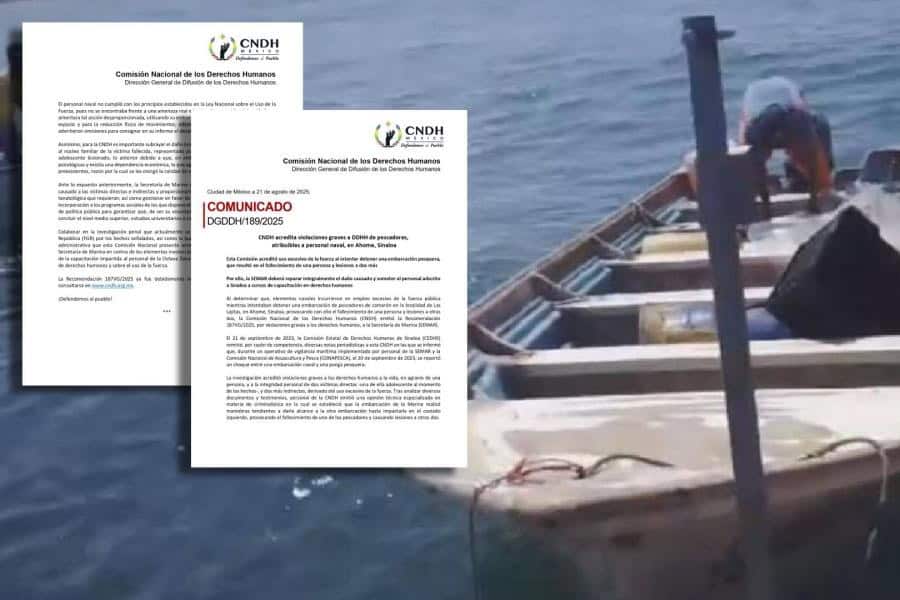 Dirige CNDH recomendación a Semar por uso excesivo de fuerza contra pescadores