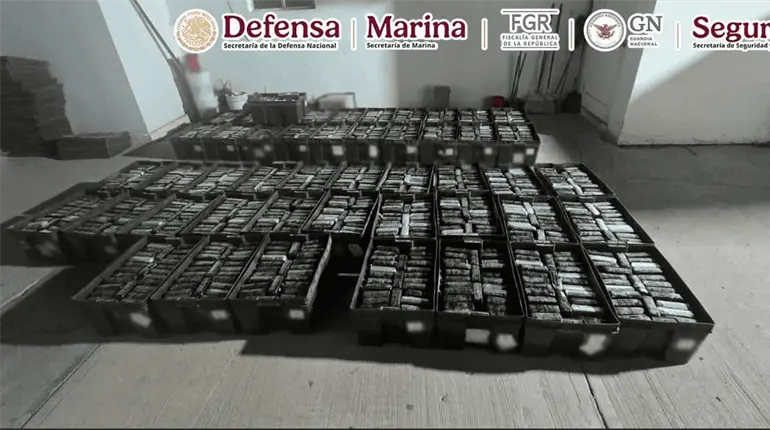 Decomisan mil 201 paquetes de cocaína en Sonora; iban ocultos en un tráiler