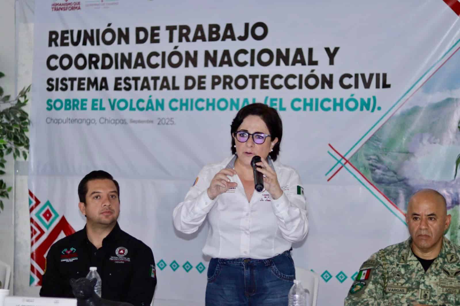 Autoridades continúan revisando rutas de evacuación ante actividad sísmica del volcán Chichonal