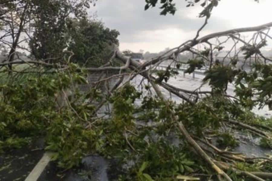 Lluvias y viento causan afectaciones en localidades de Cunduacán