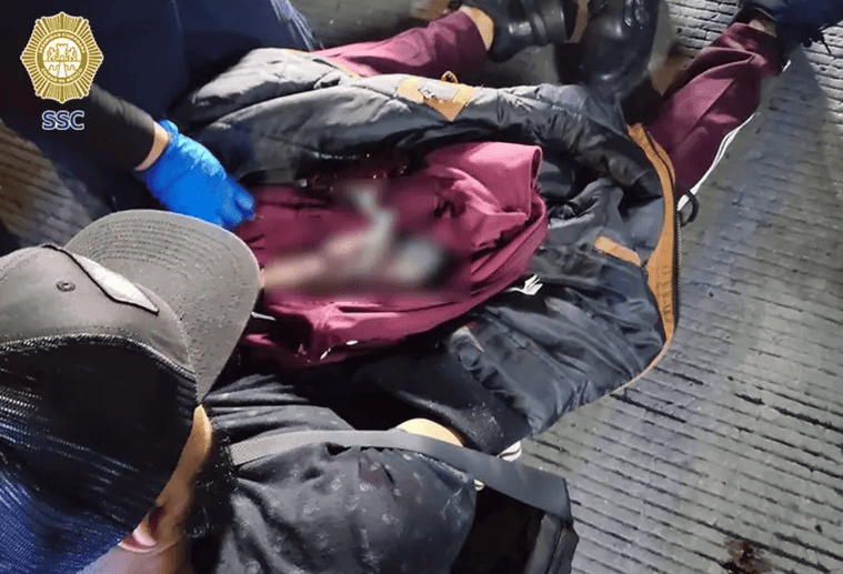 Rescatan a recién nacida abandonada en la CDMX