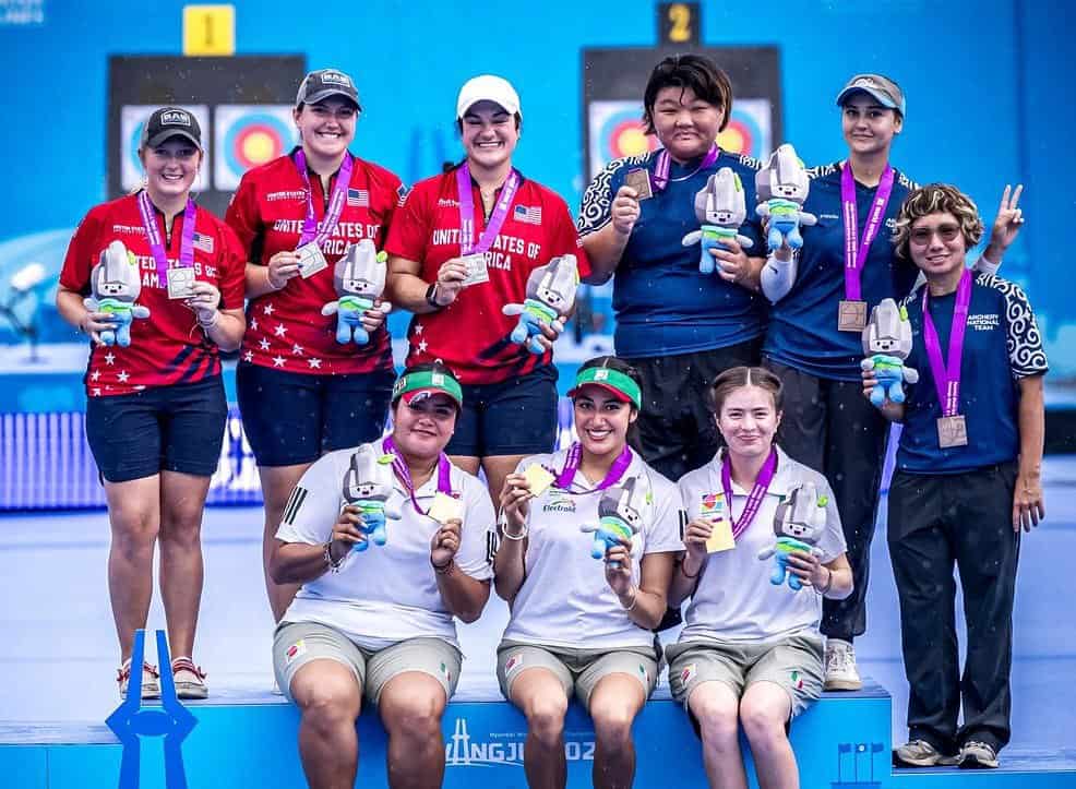 Equipo femenil de México consigue el primer oro en la historia del Campeonato Mundial de Tiro con Arco