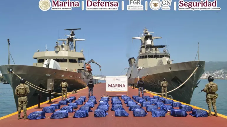 Asegura Semar 1.6 toneladas de cocaína en costas de Guerrero