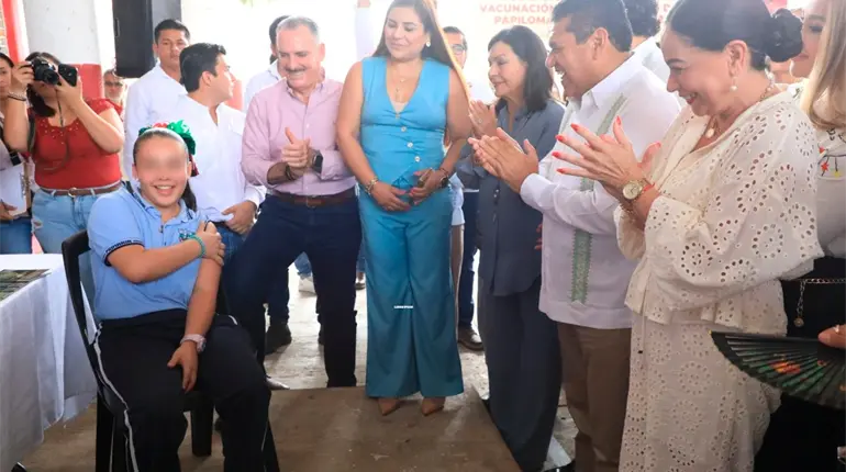 Inauguran en Tabasco Campaña de Vacunación contra el Papiloma, con meta de 47 mil 980 niños