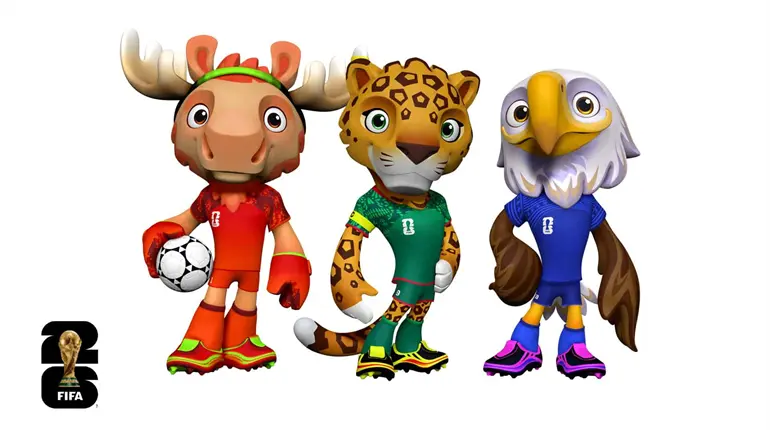 Un alce, un jaguar y un águila, las mascotas para el Mundial 2026