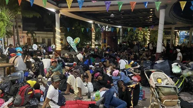 Sale de Tapachula caravana de mil migrantes hacia CDMX