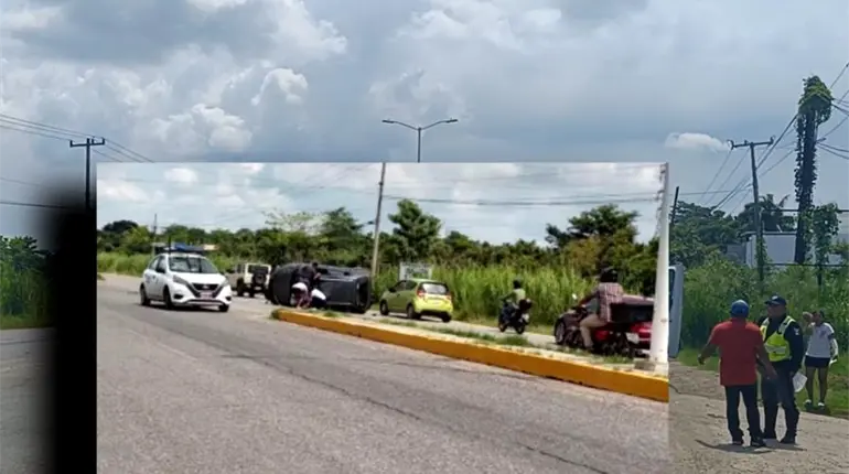 Dos heridos deja accidente en la Villahermosa-Ixtacomitán