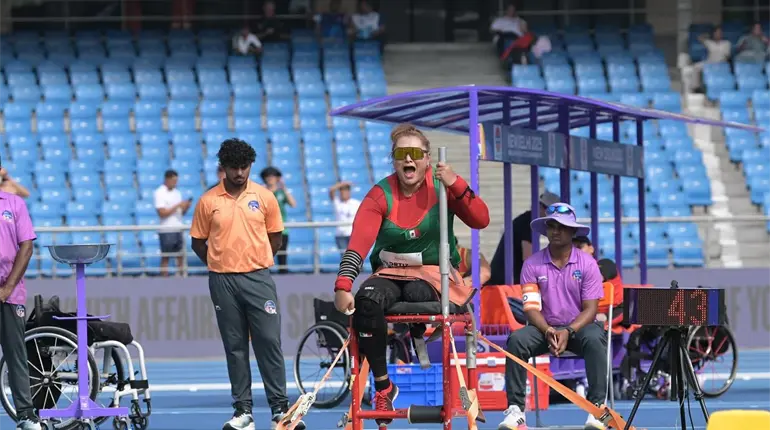 La tabasqueña Ángeles Ortiz, cuarta en lanzamiento de bala F57 en el Mundial de Para Atletismo