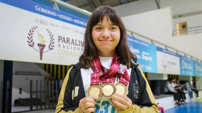 La tabasqueña Romina Ledesma es tricampeona en la Paralimpiada Nacional