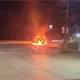 Se incendia taxi en Ciudad Industrial