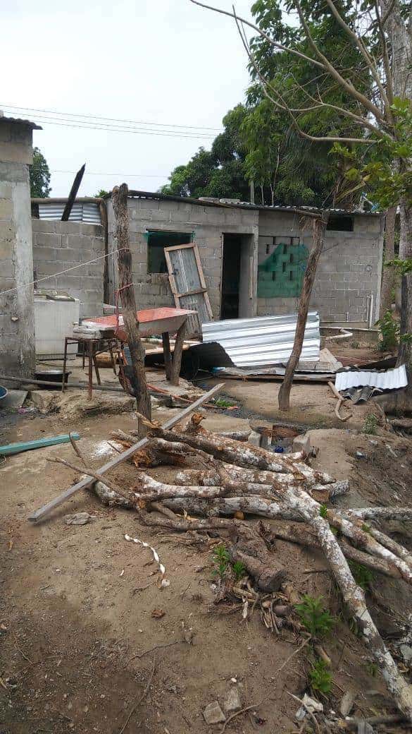 Ventolera deja daños en la Chontalpa: IPCET Ventolera deja daños en la Chontalpa: IPCET
