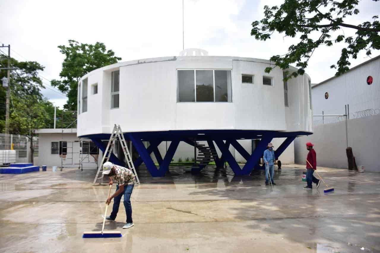 Tendrá Ciudad Industrial caseta de policías de la SSyPC Tendrá Ciudad Industrial caseta de policías de la SSyPC