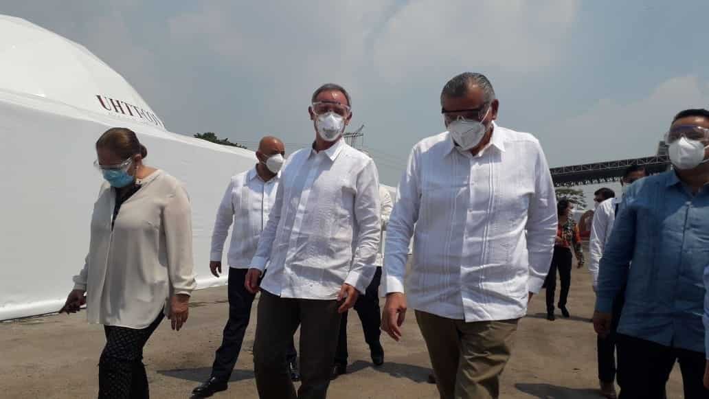 Supervisan López Gatell y Adán Augusto “Burbuja Covid” en Parque Tabasco Supervisan López Gatell y Adán Augusto “Burbuja Covid” en Parque Tabasco