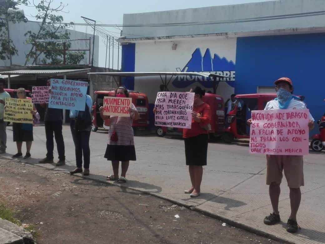 Protestan habitantes de Estanzuela ante visita de López-Gatell Protestan habitantes de Estanzuela ante visita de López-Gatell