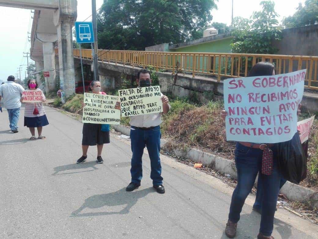 Protestan habitantes de Estanzuela ante visita de López-Gatell Protestan habitantes de Estanzuela ante visita de López-Gatell