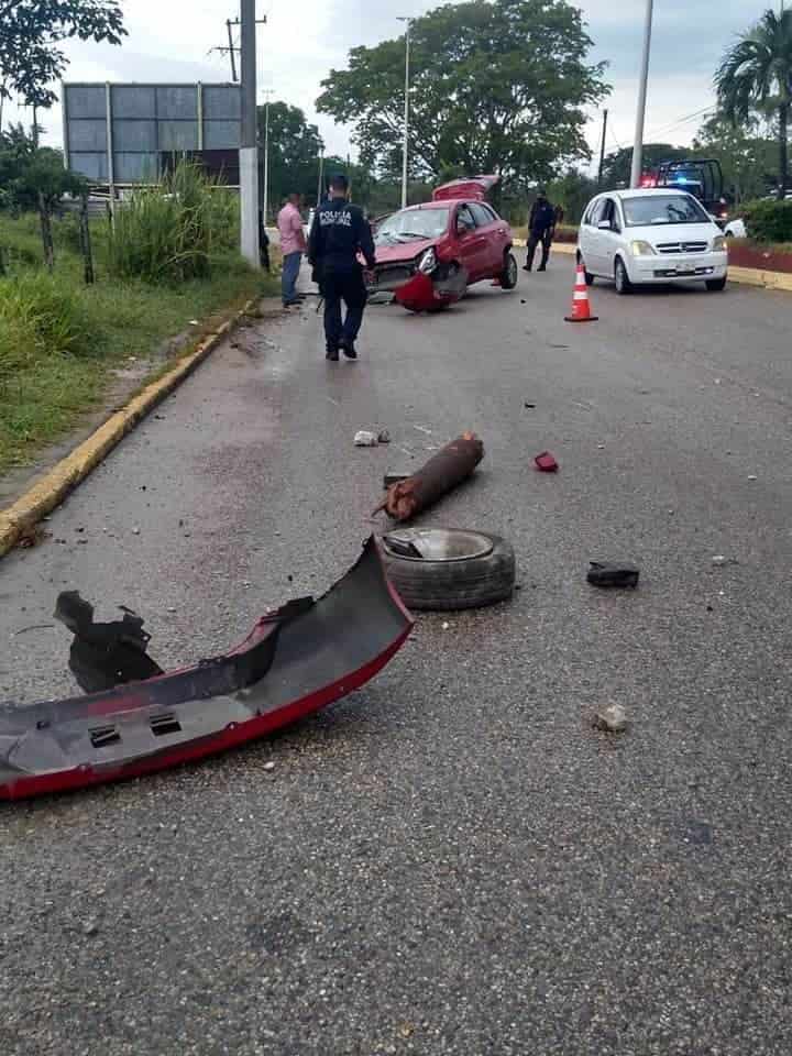 Accidente en el boulevard de Macuspana deja una persona lesionada