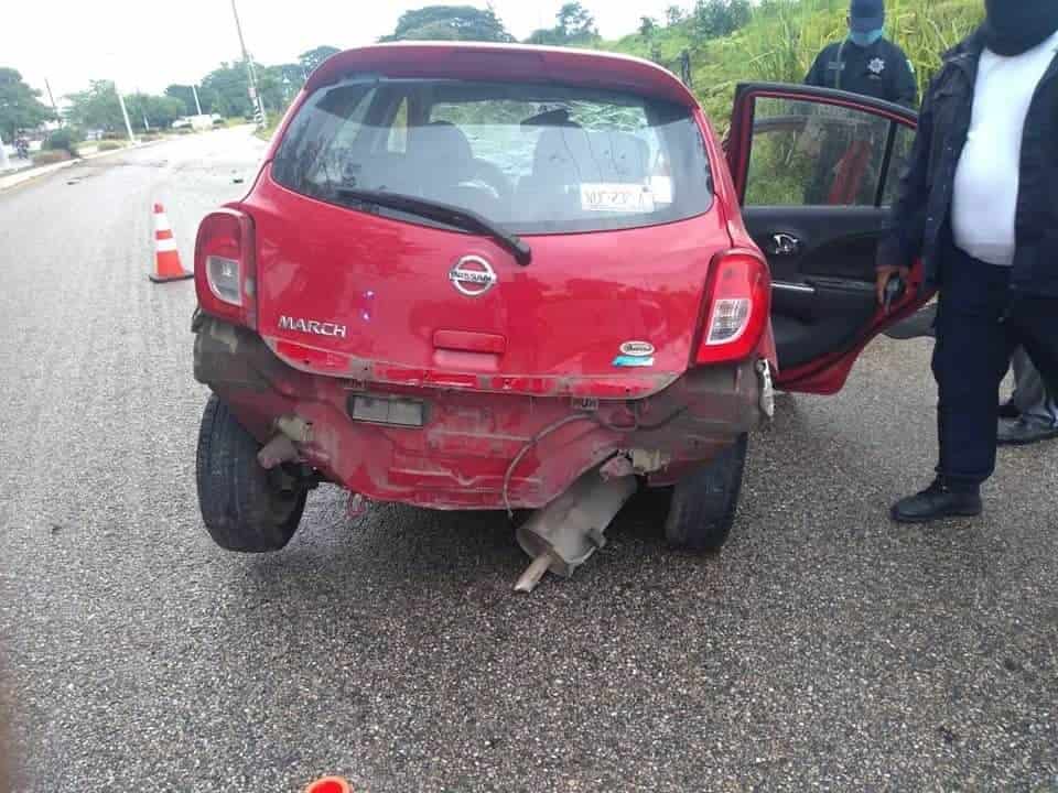 Accidente en el boulevard de Macuspana deja una persona lesionada