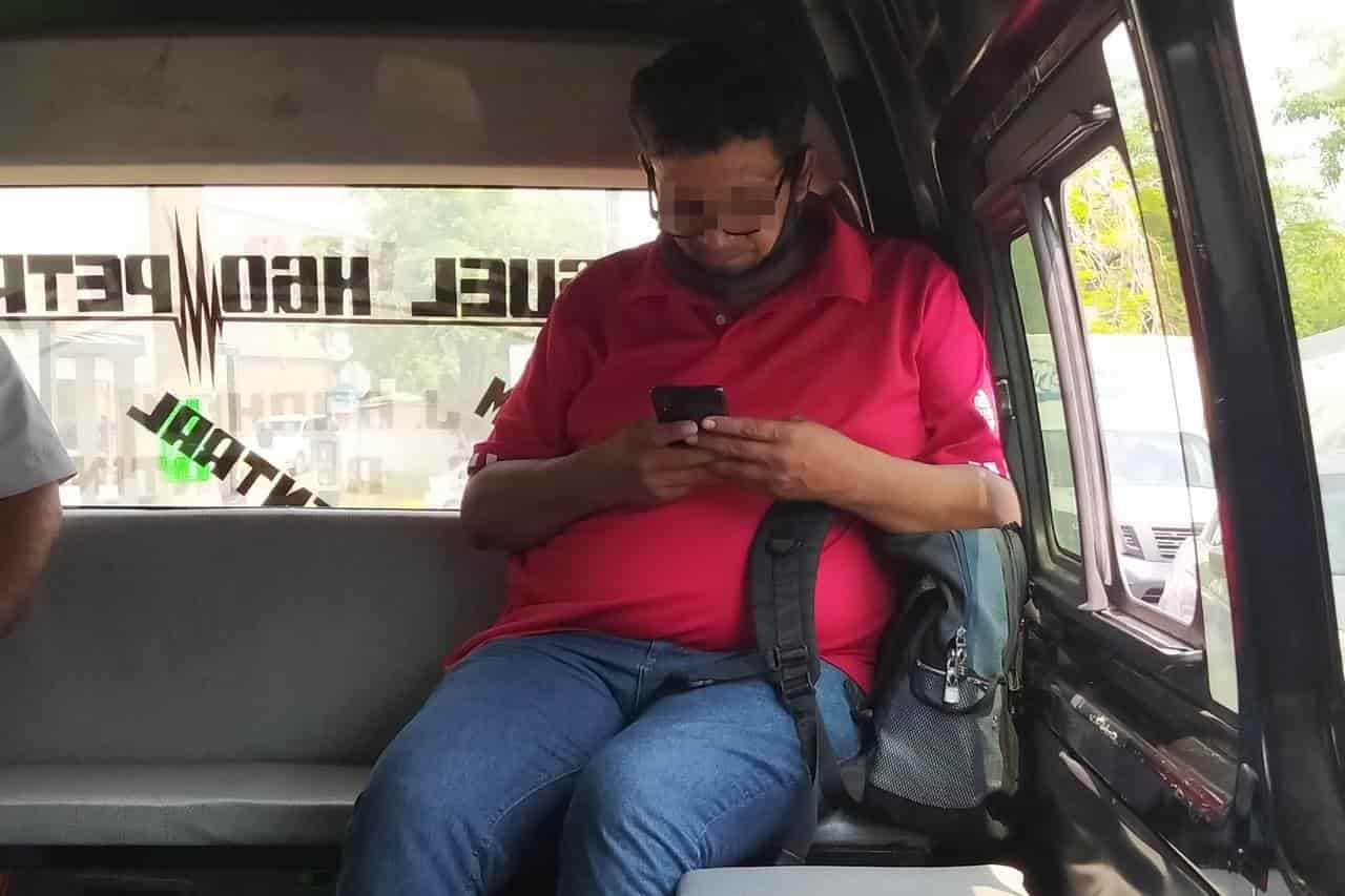 Se resisten a usar cubrebocas algunos usuarios del transporte público