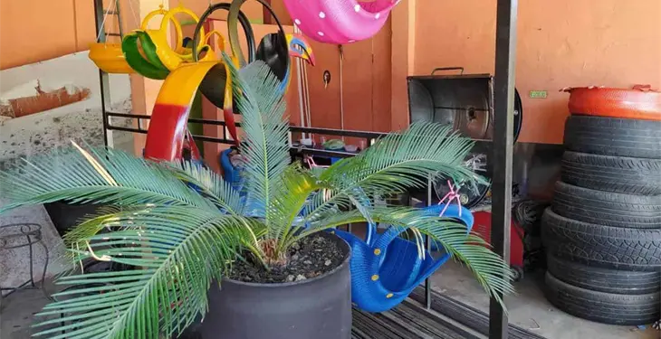 Crea originales macetas con neumáticos reciclados
