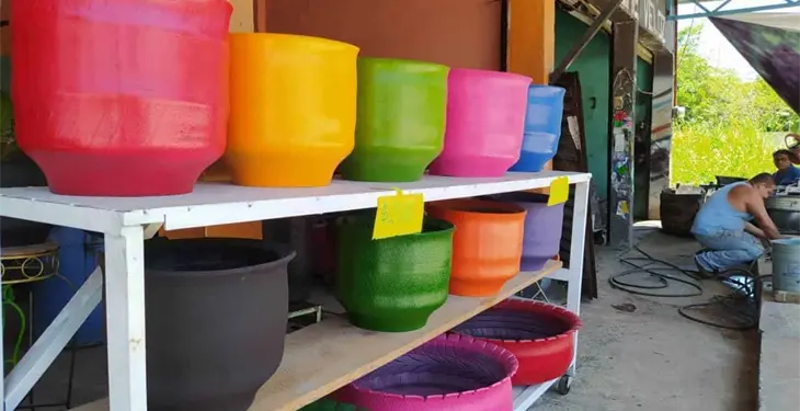 Crea originales macetas con neumáticos reciclados