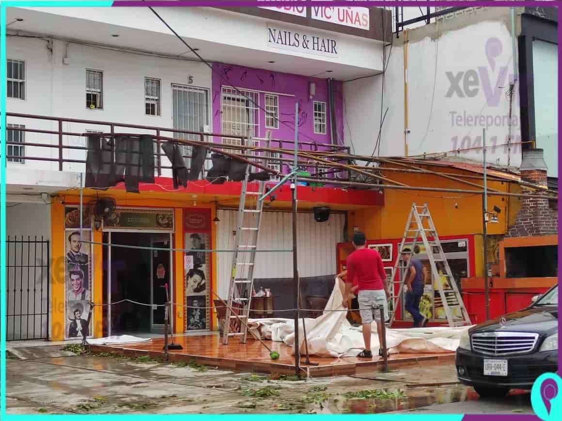 Zeta deja estragos en Playa del Carmen