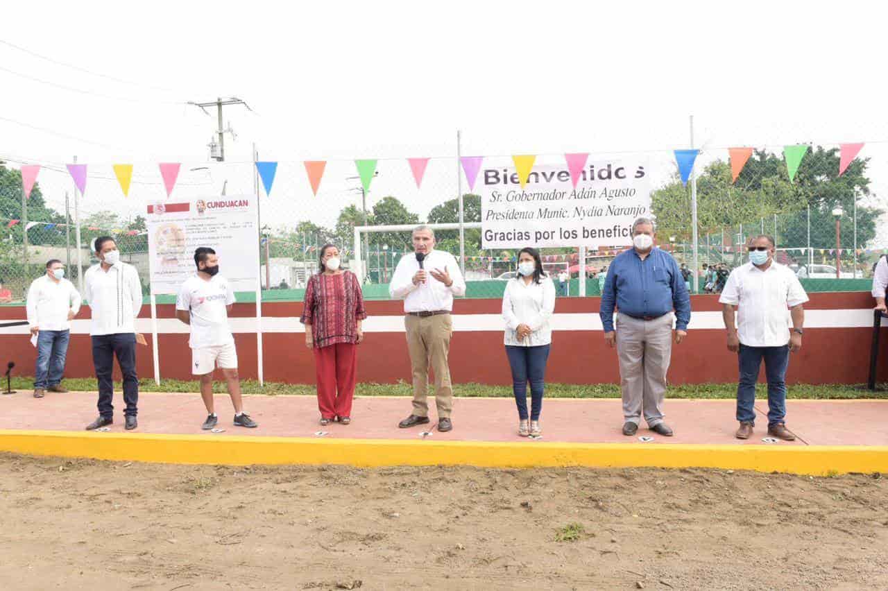 Inaugura y supervisa Adán Augusto obras por 19.2 mdp en Cunduacán Inaugura y supervisa Adán Augusto obras por 19.2 mdp en Cunduacán