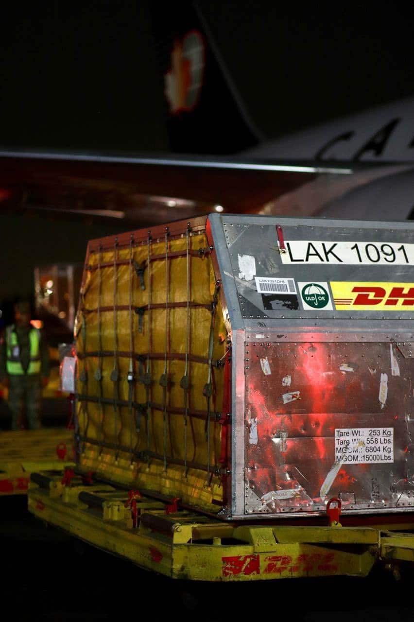 Arriban a México 487 mil 500 dosis más de la vacuna de Pfizer Arriban a México 487 mil 500 dosis más de la vacuna de Pfizer
