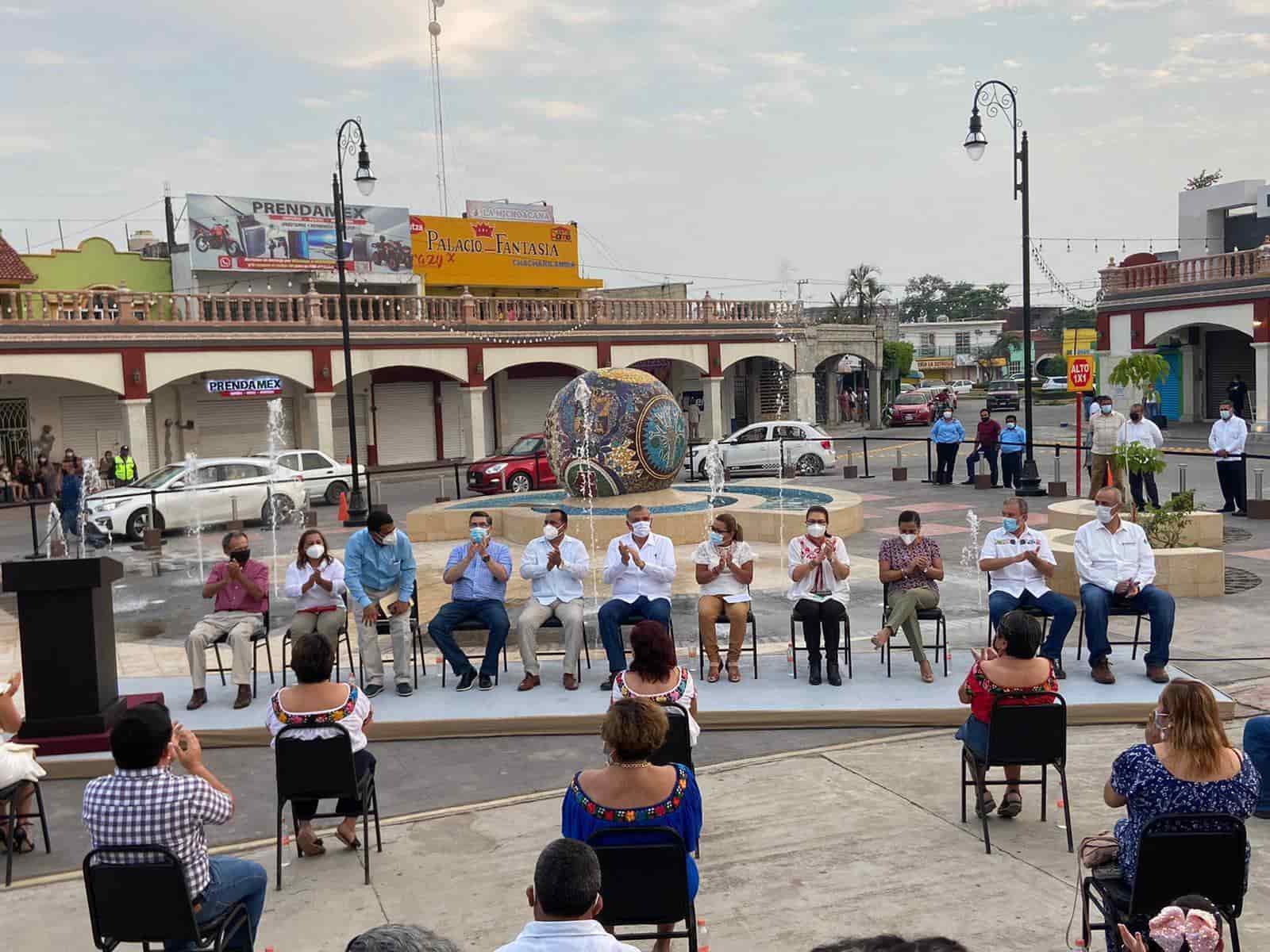 Inaugura AALH ‘Plaza de la Transformación’ y el malecón de Iquinuapa en Jalpa