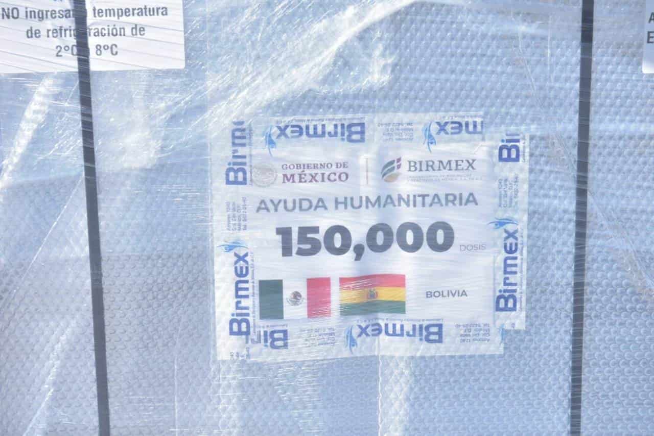 México dona 150 mil vacunas AstraZeneca a Bolivia