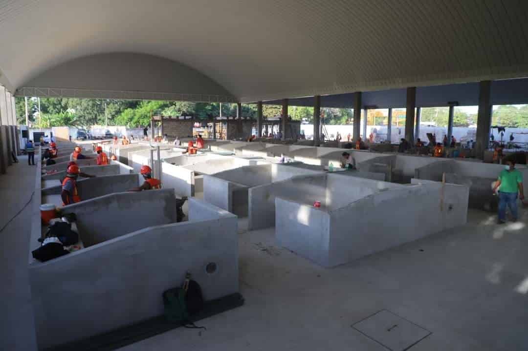 Reportan avance de 85 por ciento en construcción de mercado de Ocuiltzapotlán