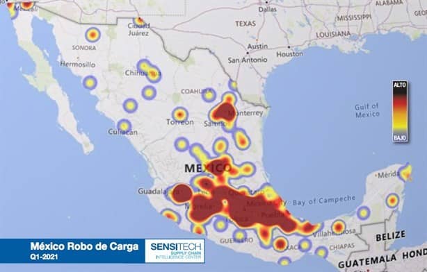 Reportan más de 14 mil robos a transporte de carga en México durante 2021