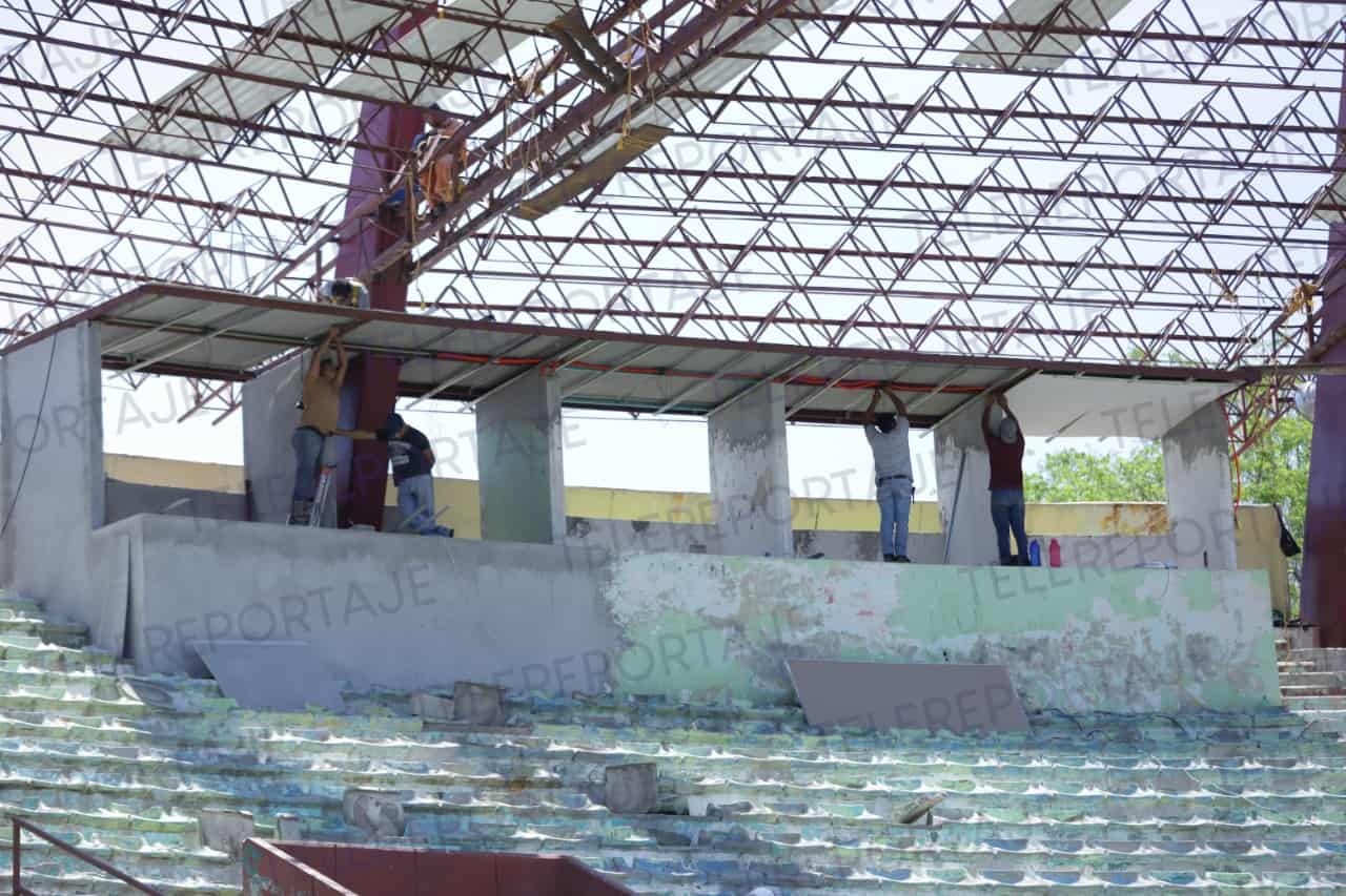 Avanza a tiempo adecuación del estadio Tumbapatos para hospedar a los Olmecas en el inicio de la LMB Avanza a tiempo adecuación del estadio Tumbapatos para hospedar a los Olmecas en el inicio de la LMB